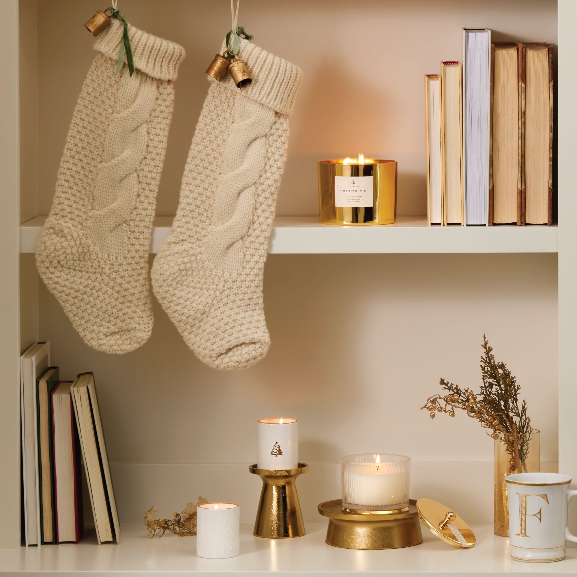 Frasier Fir® Gilded Frosted Wood Grain Candle