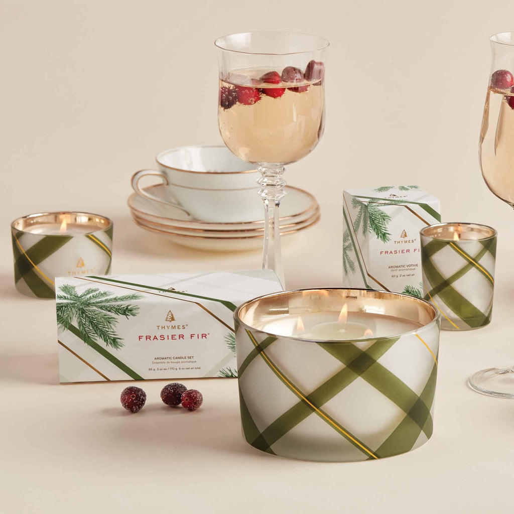 Frasier Fir® Frosted Plaid 3-Wick Candle