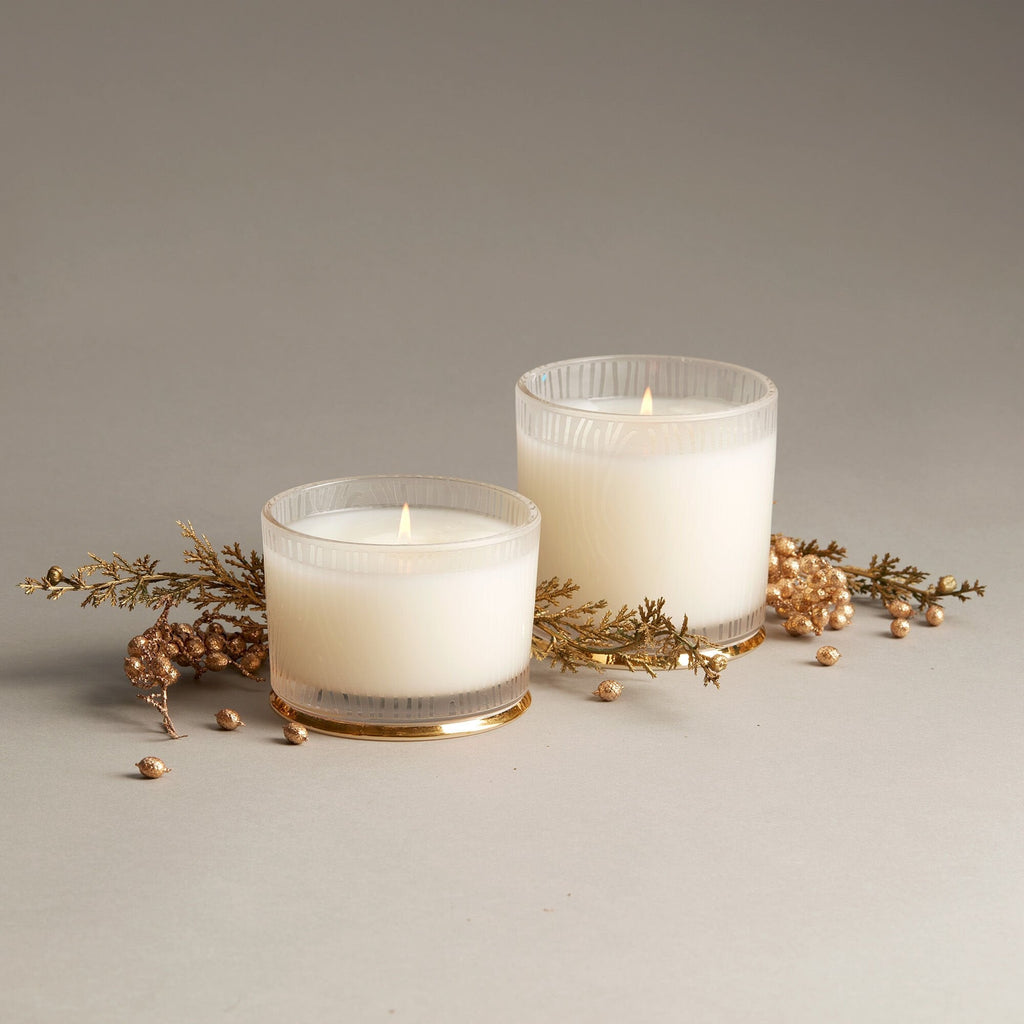 Frasier Fir® Gilded Frosted Wood Grain Candle
