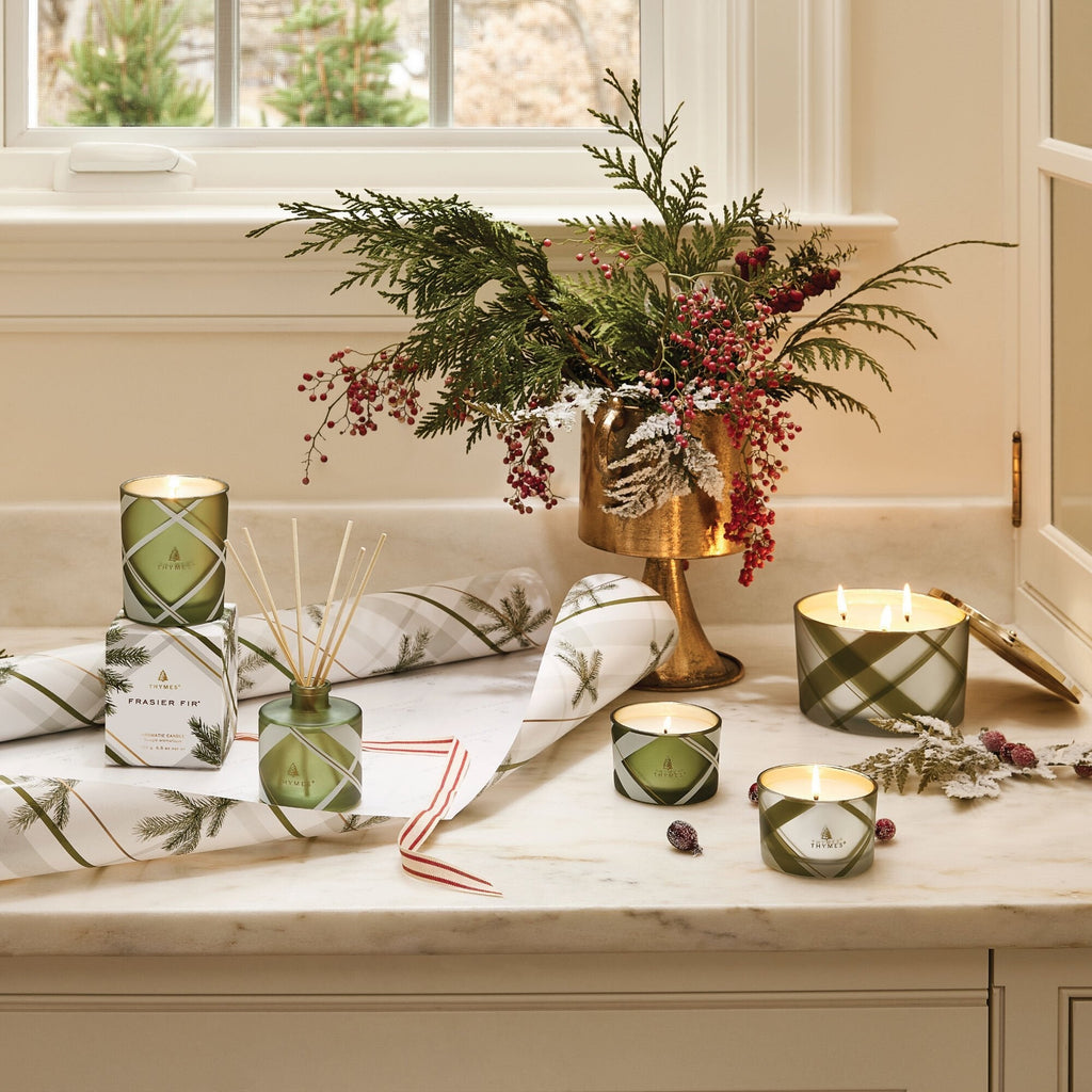 Frasier Fir® Frosted Plaid 6.5 oz Poured Candle