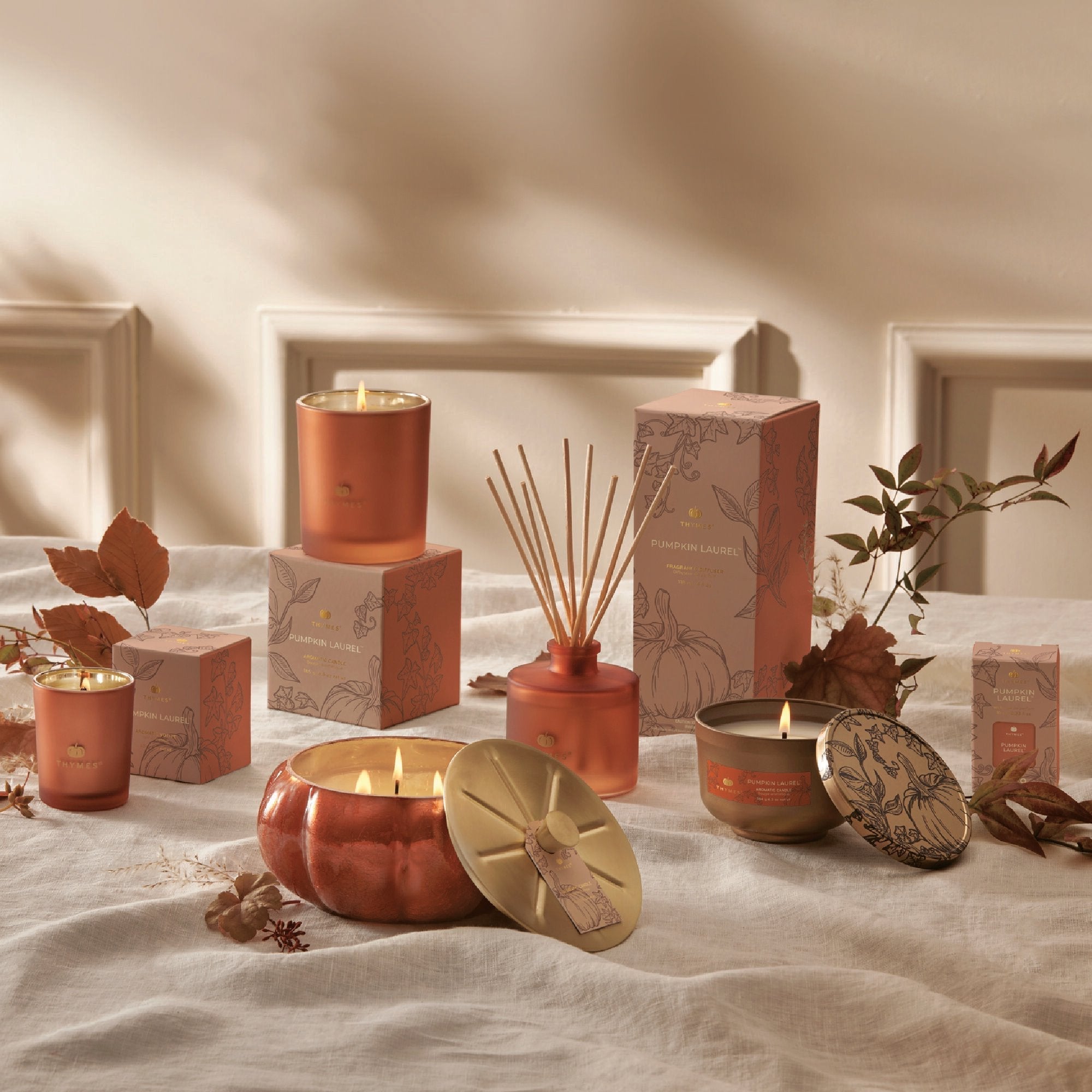 Pumpkin Laurel Statement Large Candle